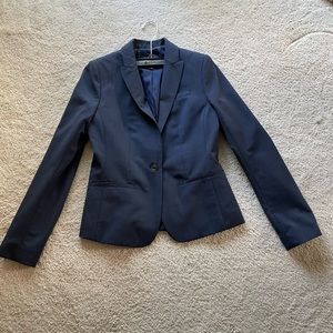 Gorgeous New w/o Tags Banana Republic Navy Blue One-Button Blazer Lined, Sz 0